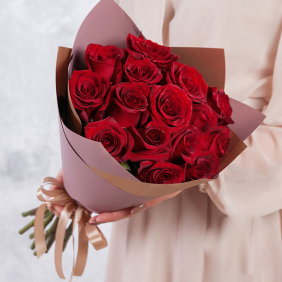  Flower Delivery Belek 15 Red Roses Bouquet 
