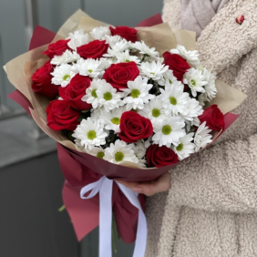  Send Flowers Belek 11 Roses and Chrysanthemums